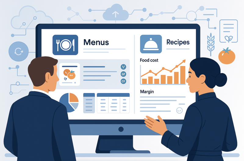 Manage your recipes and menus with a SaaS cloud ERP dedicated to the foodservice industry
