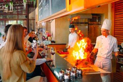 cuisine ouverte restaurant